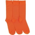 thumbnail image 2 of ToBeInStyle Pack of 3 Unisex Colorful One Size Fits Most Dress Crew Socks - Salmon, 2 of 6
