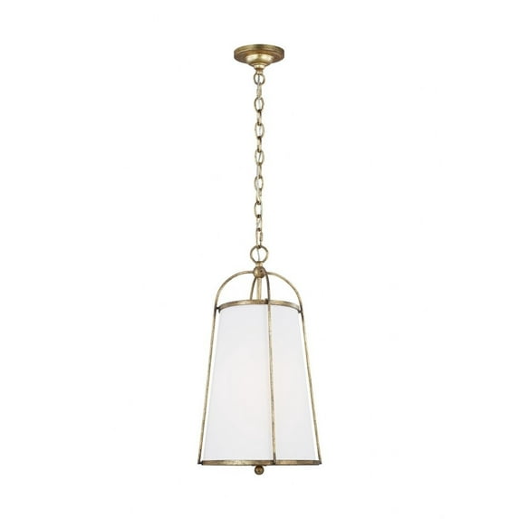 Generation Lighting CP1101ADB Stonington-1 Light Small Hanging Shade Chandelier in Uptown Chic Style-12.88 Inches Wide by 24.25 Inches Tall Antique Gild Finish