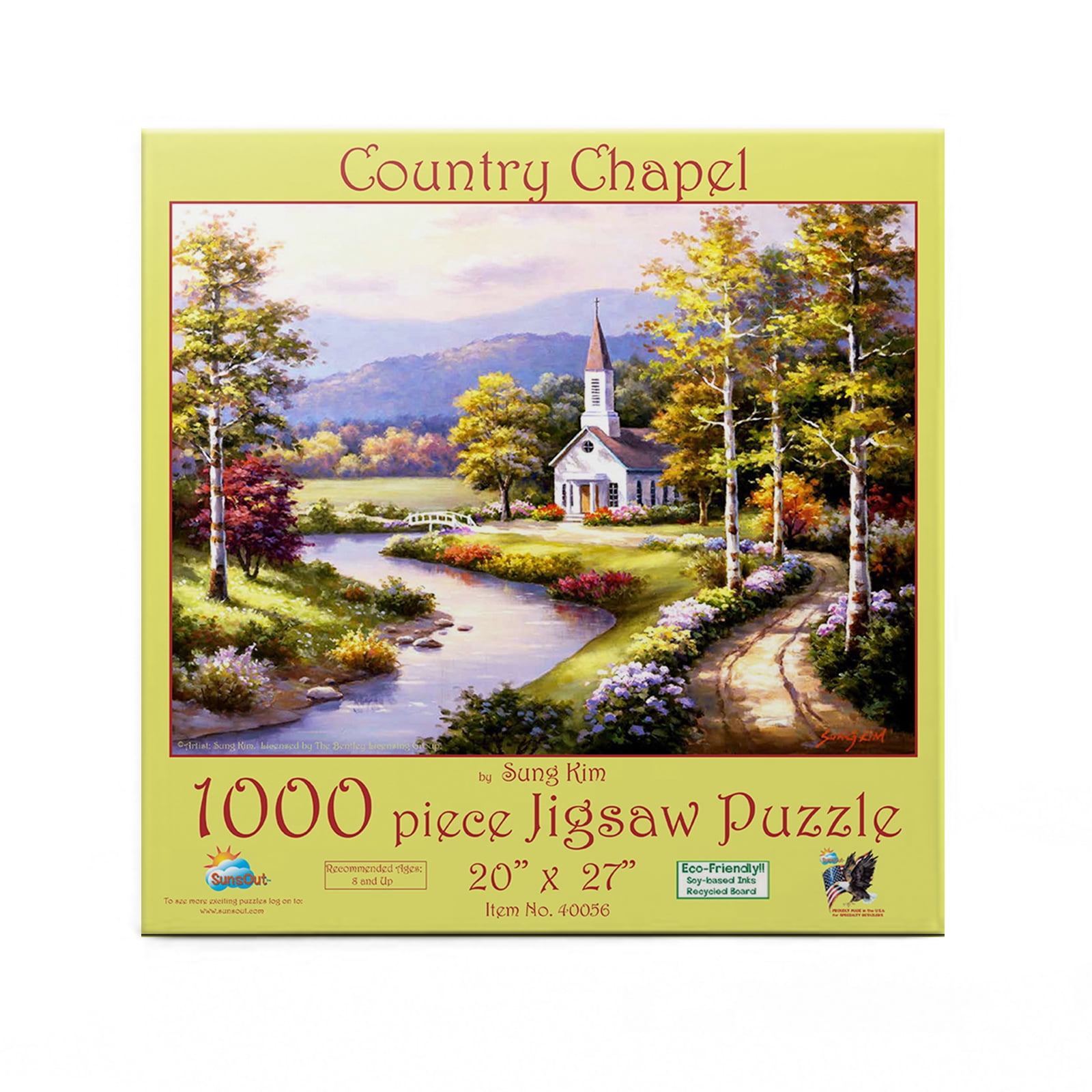 SUNSOUT INC - Small Town Saturday Night - 550 Pc Jigsaw Puzzle By Artist: Ken Zylla - Finished Size 15\" X 24\" - MPN# 37767 - Jigsaw Express