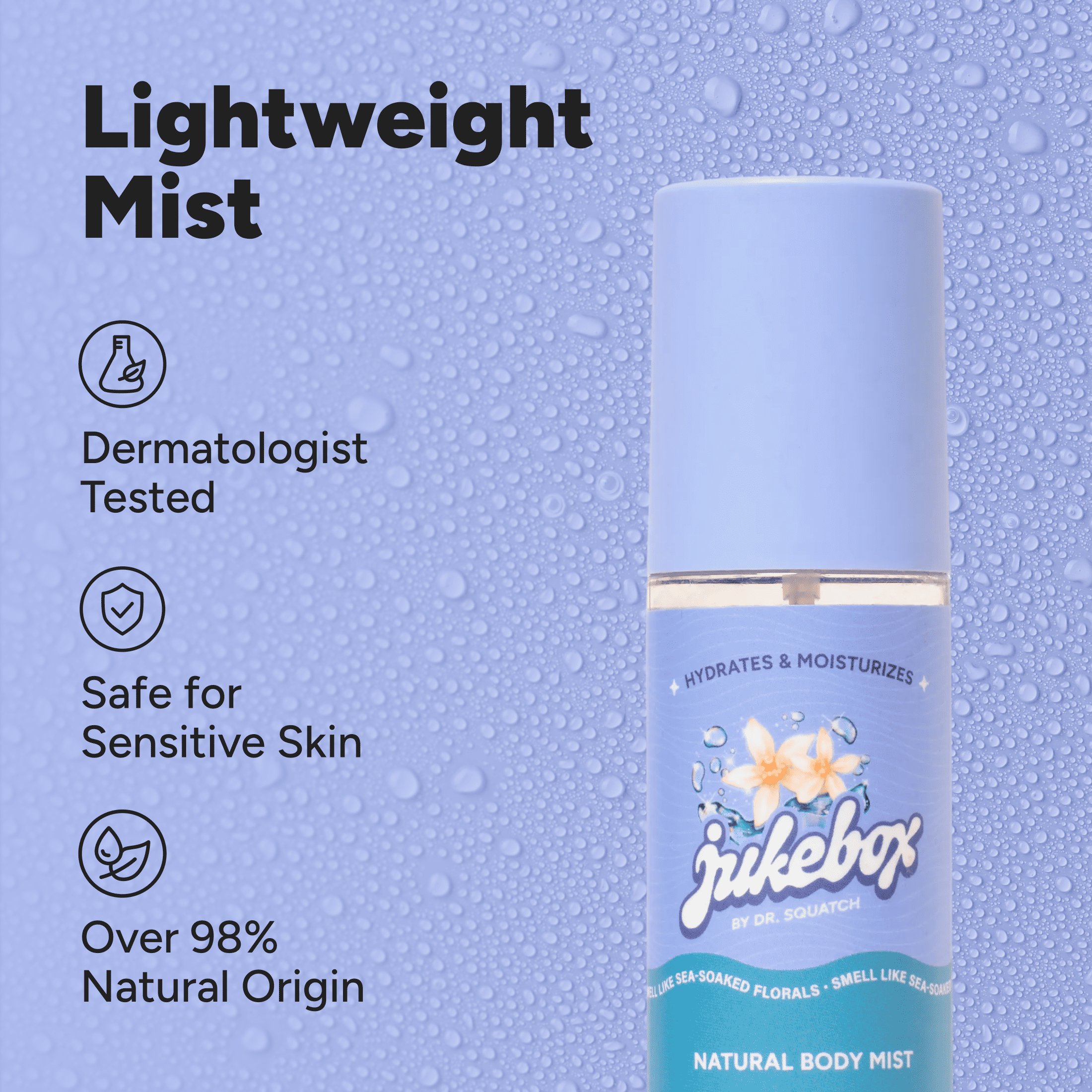Jukebox Natural Body Mist, Sky Blue Malibu, 5 fl oz photo 6