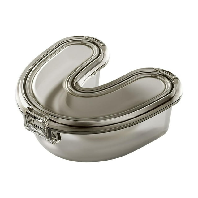 Estuche para limpieza de dentaduras postizas, protector bucal, contenedor de almacenamiento, alineador delgado transparente Negro