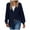 Navy, variant on Holiday Deals! Borniu Womens Tops, Women's Fashion Casual Spring Summer Long Sleeve V-Neck Blouses & Shirts Womens Fashion Clearance