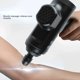thumbnail image 5 of Masajeador muscular con carga USB negra, 8 cabezales de masaje, masajeador corporal de alta frecuencia con 20 engranajes, 5 of 8