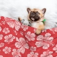 thumbnail image 3 of Pofeuu Red Hibiscus Flower Print Puppy Blanket,Dog Blankets,Pet Blanket Cozy Cat Blankets for Indoor Cats, Fuzzy Pet Blanket for Kitten Doggy Dog Blankets-Small, 3 of 8