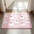 thumbnail image 5 of Halloween Bath Mats for Bathroom,Soft Spooky Ghost Decor Non-slip Bathroom Rug | Cute Shower Mat for Bedroom Living Room Decor, 23.62x15.74 Inch,Pink, 5 of 6