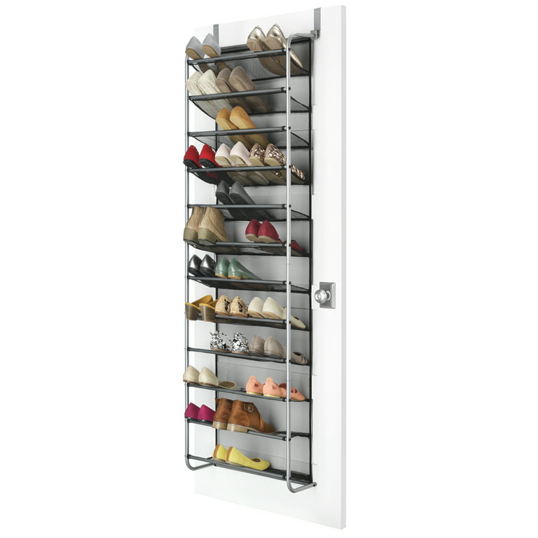 Outopee Gray Fabric Shoe Rack - 6-Row 2-Line 12 Lattices, 36 Pair Capacity,  Sturdy & Easy to Assemble - Perfect Shoe Storage Solution for Any Home in  the Shoe Storage department at