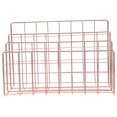 thumbnail image 6 of Rose Gold Desktop File Organizer for Storage Made of Iron with Multifunctional Design Fits, 6 of 8