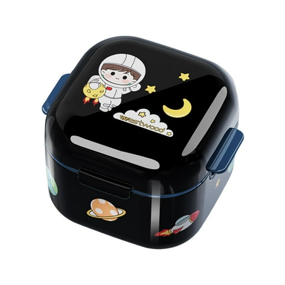 Estuche de almacenamiento perfecl para ortodoncia Cuadrado Negro