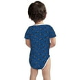 Xecao Whales Swim Print Baby and Toddler Short Sleeve Bodysuit,One