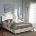 thumbnail image 4 of Baxton Studio Carlotta Modern Bed with Upholstered Headboard , Multiple Sizes, Multiple Colors, 4 of 7