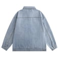 thumbnail image 4 of HOOMEUMY Mens Light Jackets Button Down Casual Cotton Barn Jacket Vintage Military Fall Outwear with Pockets, 4 of 7