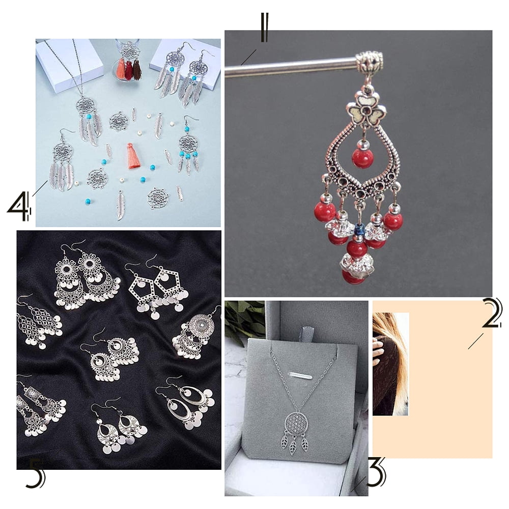 1 Set DIY Earring Kits Alloy Pendants and Links Mixed Color 37x35x1.5mm Hole: 1.2mm