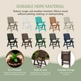 thumbnail image 6 of WestinTrends Malibu 5-Piece HDPE Round Patio Dining Table Set with Foldable Chairs, Dark Brown, 6 of 15