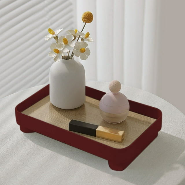 Scandinavian Style Entrance Tray Living Room Coffee Table Aromatherapy Storage Tray Wooden Desktop Organizer Tray Key Storage