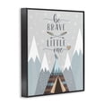 thumbnail image 2 of Stupell Industries Cottage Brave Little One Phrase Snow Mountain Range Teepee Black Framed Giclee Art, 11 x 14, by AE Design, 2 of 7
