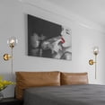thumbnail image 2 of Lámparas de pared industriales retro, lámparas de pared LED para interiores, lámparas de noche doradas E14, lámparas de pared con bolas de cristal ámbar, 2 of 7