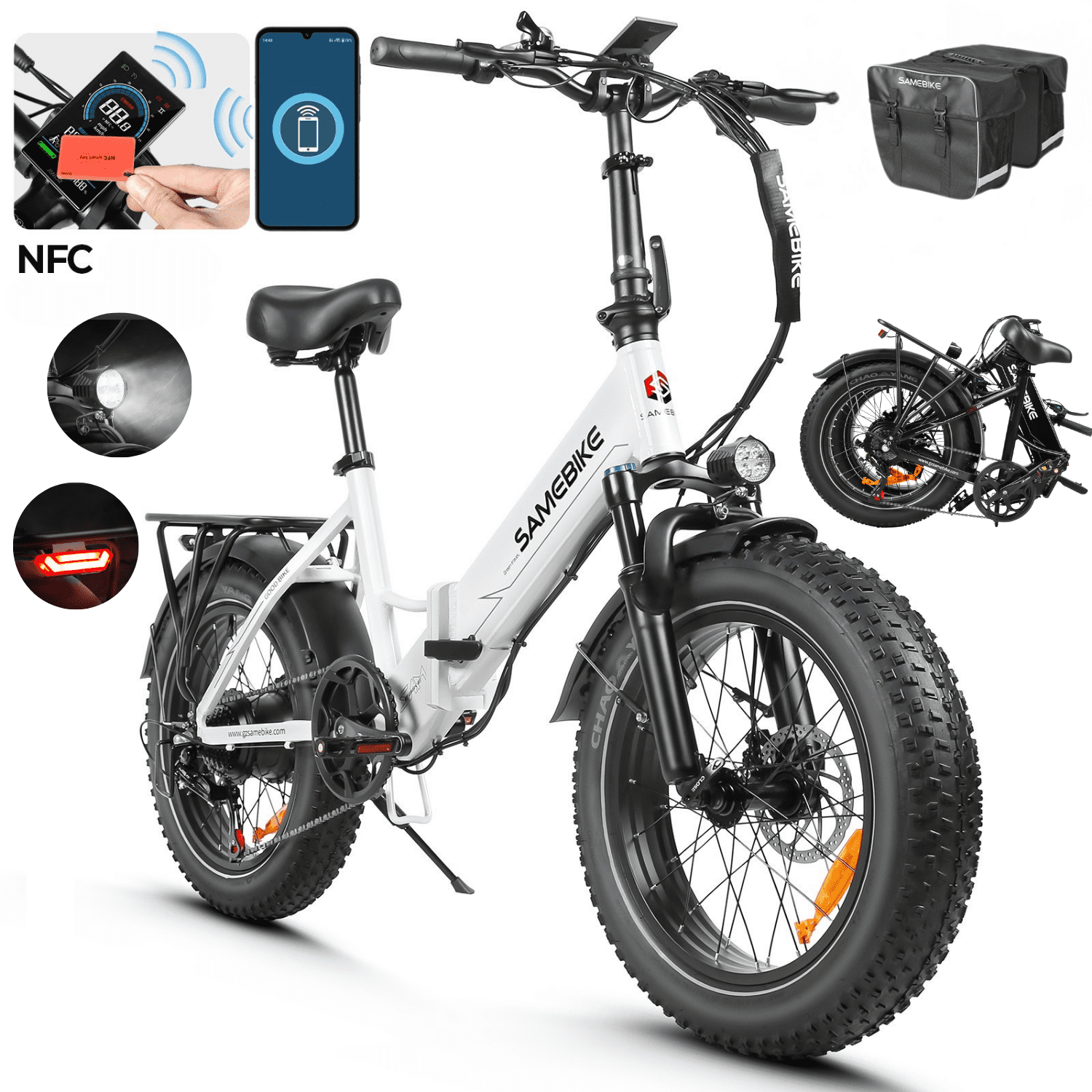 SAMEBIKE LOTDM200-II City Electric Bike for Adults,48V 13AH