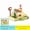 801104 With Box, variant on 4 Styles Cute Cartoon Vehicles Mini Blocks Creative Openable Car Model Puzzle Assembly Building Bricks DIY Toys For Kids