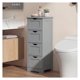 thumbnail image 2 of 2 Pack Bathroom Floor Cabinet, Freestanding Narrow Side Storage Organizer with 4 Drawers & Anti-Tip Kit for Living Room Laundry, Grey, 2 of 4