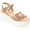 Mocha, variant on Journee Womens Miragge Ankle Strap Platform Sandals