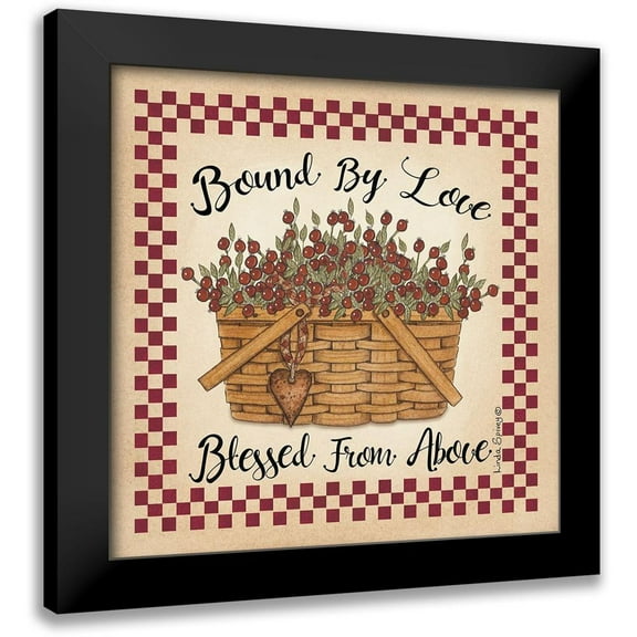 Spivey, Linda 12x12 Black Modern Framed Museum Art Print Titled - Bound By Love