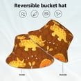 thumbnail image 2 of Fuzoiu Dinosaurs and Leaves Print Reflective Bucket Hat,Outdoor Hat for Men and Women,Bucket Hat for Travel Fishing Hunting Summer Camp, 2 of 6