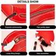 thumbnail image 4 of DIY Leather Crossbody Bag Making Kit PU Leather Heart Shaped Purse Sewing Pattern Materials Craft Handbag Handmade Stitching Accessories for Women Unique Gift 6.7x7.7 inch Red, 4 of 6