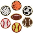 thumbnail image 4 of 16PCS Sports Themed Patch, Patches Basketball Soccer Baseball Football Volleyball Iron on Patch for DIY Clothing Repair, 4 of 7