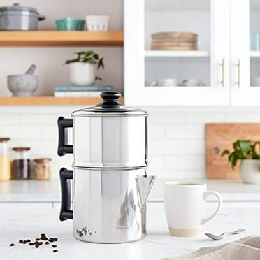 Lindy's Stainless Steel 10 Cup Drip Coffee Maker, Stovetop Coffee maker, Coffee Pot