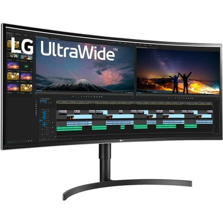 LG - 38” UltraWide Curved WQHD+ IPS HDR10 Monitor (HDMI) - Black