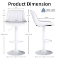 thumbnail image 2 of Juego de 2 Bancos de Bar Youhauchair Ajustables Giratorios Blancos, 2 of 8