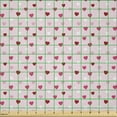 thumbnail image 2 of Ambesonne Romantic Fabric by the Yard Microfiber, Valentines Day Mini Hearts, 5 Yards, Rose Magenta and Burgundy, 2 of 2