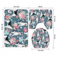 thumbnail image 3 of Husky Dog Flower Floral Bathroom Rugs Sets 3 Piece,Toilet Cover Set,Absorbent Non Slip Bathroom Mats Sets with U-Shaped Contour Rug Toilet Rug Set, 3 of 5