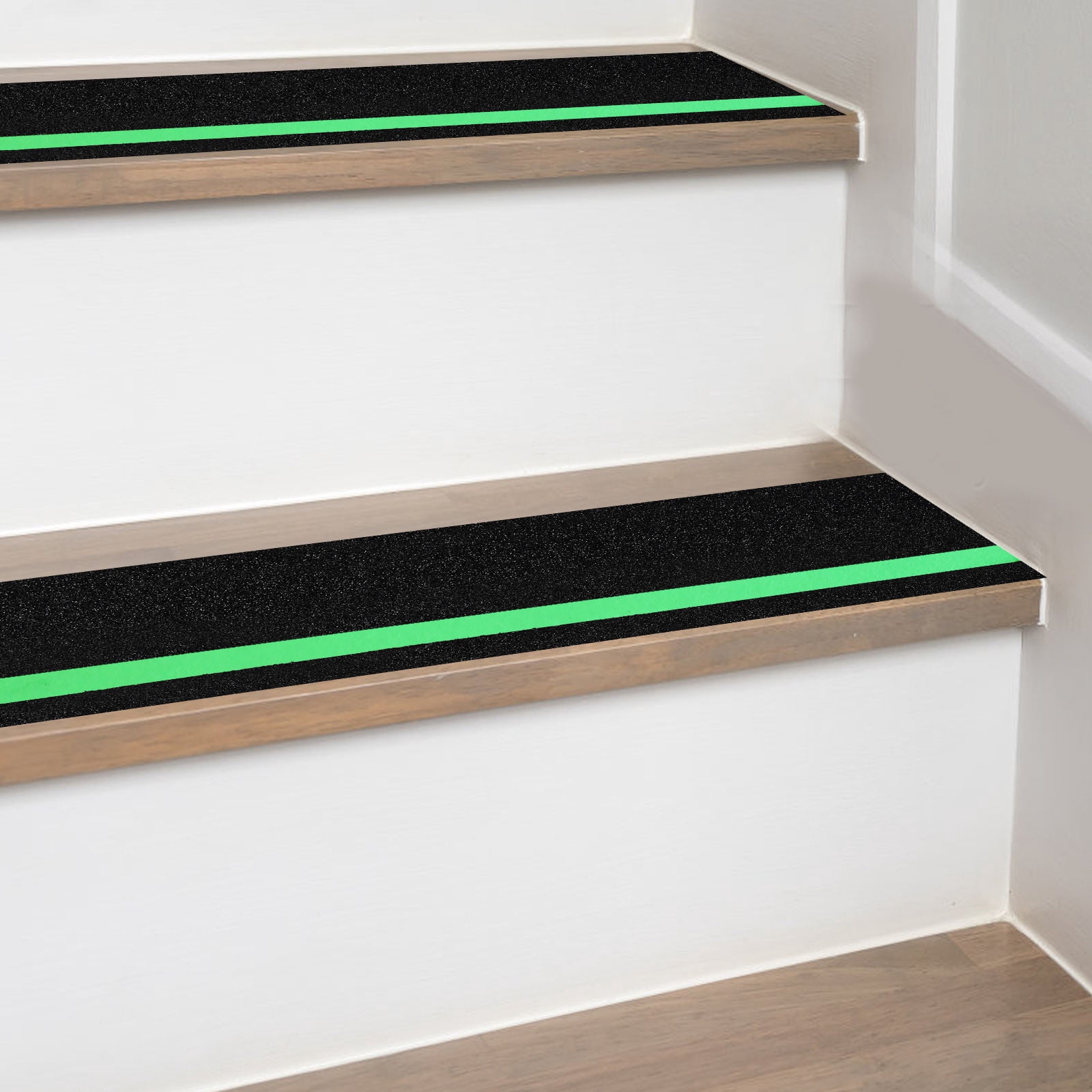 Homoyoyo Glowing Non Slip Tape Black Pte for Home Stairs Safety Durable Grip