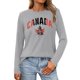 thumbnail image 1 of MHFRRA Camiseta de Manga Larga para Mujer con La Bandera del Día de Canadá y La Hoja de Arce Canadiense. Gris, 1 of 3