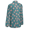 thumbnail image 5 of Repeat-pattern-tomato-blue Long Sleeve Blouse Woman Streetwear Casual Shirts Summer Oversize Woman Streetwear Clothing Birthday Present, 5 of 7