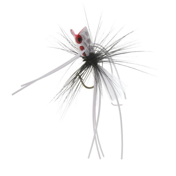 Fishing Popper Floating Artificial Flies - White, 22mm - White