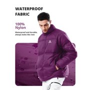 CAMEL Unisex Puffer Coats Jacket Lightweight Mens Womens Down Alternative Packable Winter Outerwear Coats Purple