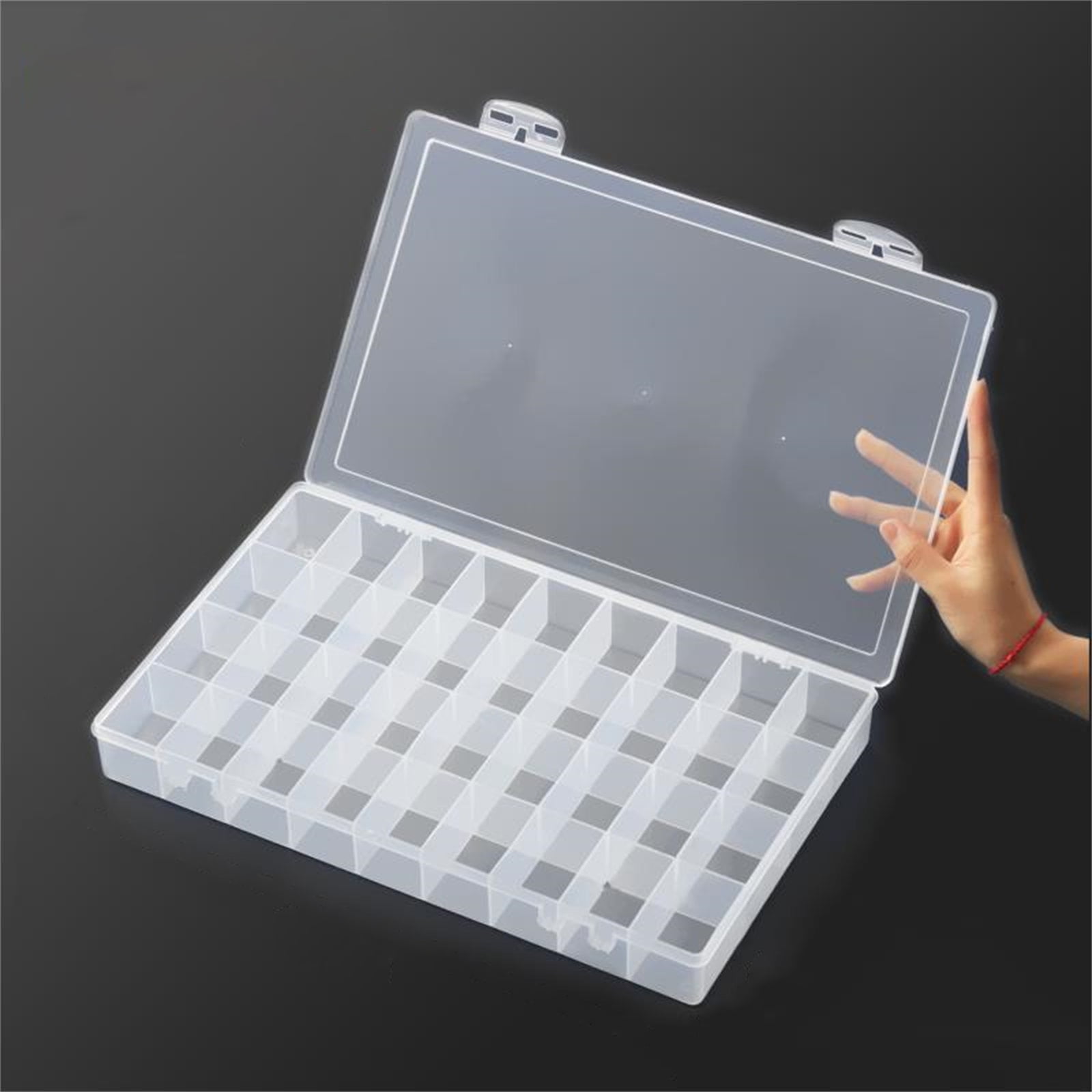 24 36 48 Grids Paint Organiser Case Jewelry Storage Box Clear Plastic Storage Case for Jewelry Beads Painting Craft