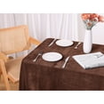 thumbnail image 5 of Unique Bargains 1 Pack Rectangle Tablecloth, Velvet Washable Table Cover for Wedding or Banquet Dark Coffee 160x280cm, 5 of 5