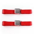 thumbnail image 1 of Red Lap Bucket Seat Belt Kit for 1949-1967 VW Type 2 Split Airplane 2 Point - 2 Belts, 1 of 1