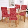 thumbnail image 5 of Chinese Dragon Red Dining Chair Covers Set of 4, Stretch Kitchen Chair Slipcover Washable Removable Chair Covers Protector for Dining Room, Hotel and Ceremony, 5 of 5