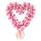 thumbnail image 2 of Corona rosa en forma de corazón para puerta de entrada, ideal para colgar en primavera y verano, ideal para decorar el interior de la casa o las vacac, 2 of 8