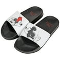 thumbnail image 3 of Disney Mickey Mouse and Minnie Mouse Sharing a Kiss Women's Flip Flop Slides-Size 8, 3 of 3