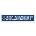 thumbnail image 1 of USS BELLEAU Wood LHA 3 Street Sign us Navy Ship Veteran Sailor Gift, 1 of 1