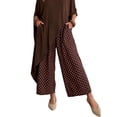 thumbnail image 2 of Zivyakyron Travel Crop Pants for Women Summer Boho Palazzo Wide Leg Pants for Women Casual Polka Dot Loose Pants, 2 of 7