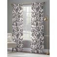 thumbnail image 4 of Farmhouse Black Sheer Curtains 84 Inch Length 2 Panels Set for Living Room/Bedroom, Vintage Flower Leaf Botanical Plant Semi Curtain Sheers Drapes Rod Pocket Curtains Window Treatment Set 52''x84''x2, 4 of 7