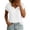ZA-White t shirts, variant on DIOAZUD Linen Shirts for Women Roll up Notched V Neck T-Shirts Solid Color Regular Fit Tops Breathable Lightweight Summer Top