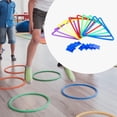 thumbnail image 6 of 10 Sets Hopscotch Game Hoops Ring Game Toy Beanbag Toss Agility Speed Circle Durable PP for Children Family Activities, 6 of 9