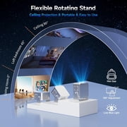 جهاز عرض ذكي Magcubic يدعم دقة 4K، جهاز عرض محمول مزود بشبكة Wi-Fi وBT، عصا تلفزيون مدمجة، التركيز التلقائي وتجنب العوائق، 900 ANSI، التحكم الصوتي، جهاز عرض أفلام المسرح المنزلي في الهواء الطلق HY350GT
